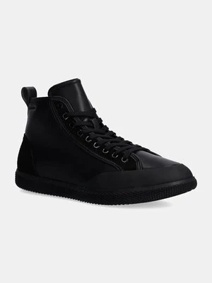 Calvin Klein sneakersy skórzane HIGH TOP LACE UP kolor czarny HM0HM01586