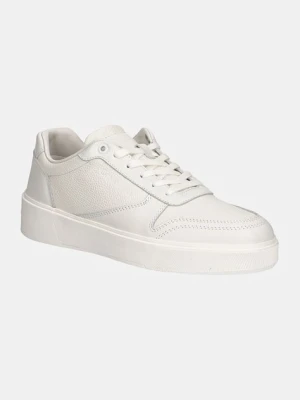 Calvin Klein sneakersy skórzane LOW TOP LACE UP BSKT LTH kolor biały HM0HM01624