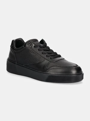 Zdjęcie produktu Calvin Klein sneakersy skórzane LOW TOP LACE UP BSKT LTH kolor czarny HM0HM01624