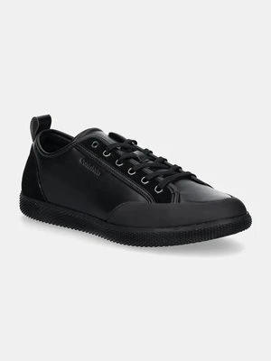 Calvin Klein sneakersy skórzane LOW TOP LACE UP kolor czarny HM0HM01585