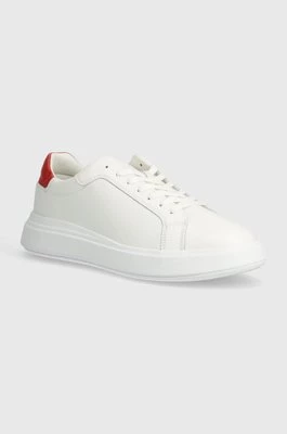 Calvin Klein sneakersy skórzane LOW TOP LACE UP LTH kolor biały HM0HM01016