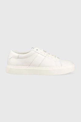 Calvin Klein sneakersy skórzane LOW TOP LACE UP LTH kolor biały HM0HM01055