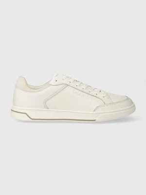 Calvin Klein sneakersy skórzane LOW TOP LACE UP LTH kolor biały HM0HM01455