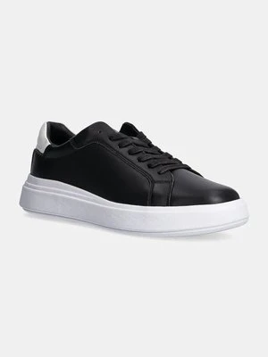 Calvin Klein sneakersy skórzane LOW TOP LACE UP LTH kolor czarny HM0HM01016