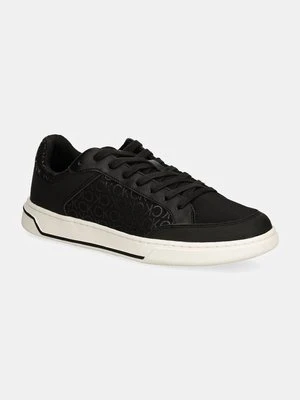 Calvin Klein sneakersy skórzane LOW TOP LACE UP REPR MONO kolor czarny HM0HM01594