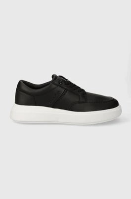Calvin Klein sneakersy skórzane LOW TOP LACE UP TAILOR kolor czarny HM0HM01379