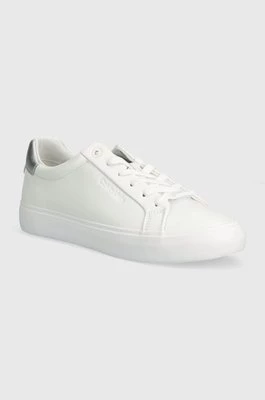 Calvin Klein sneakersy skórzane VULCANIZED LACE UP LTH kolor biały HW0HW02134