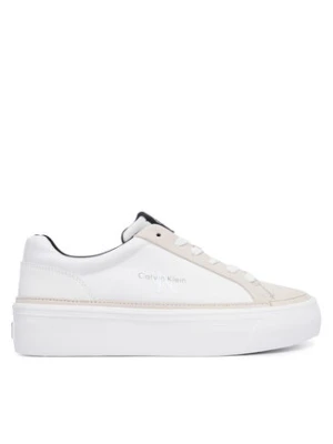 Calvin Klein Sneakersy Vulc Flatf Laceup HW0HW03086 Biały