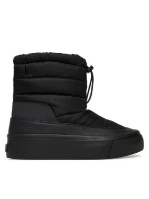Calvin Klein Sneakersy Vulc Flatf Snowboot Nylon Mix Mg YW0YW01977 Czarny