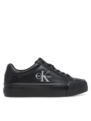 Calvin Klein Sneakersy Vulc Flatform Laceup Low Lth HW0HW03159 Czarny