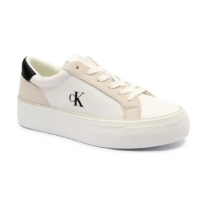 Calvin Klein Sneakersy VULC FLATFORM | z dodatkiem skóry