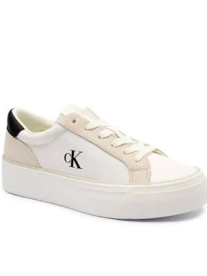 Calvin Klein Sneakersy VULC FLATFORM | z dodatkiem skóry
