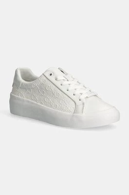 Calvin Klein sneakersy VULC LACE UP MONO MIX kolor biały HW0HW02212