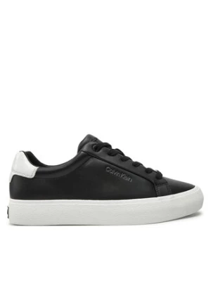 Calvin Klein Sneakersy Vulc Lace Up Texture Fox - Lth HW0HW02439 Czarny