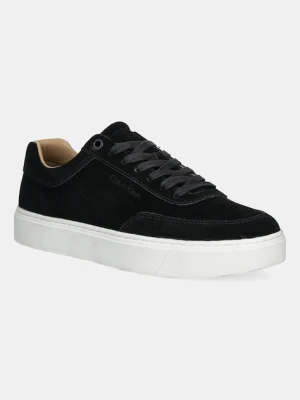 Calvin Klein sneakersy zamszowe CLEAN CUP LOW LACEUP OXF SU męskie kolor czarny HM0HM01880