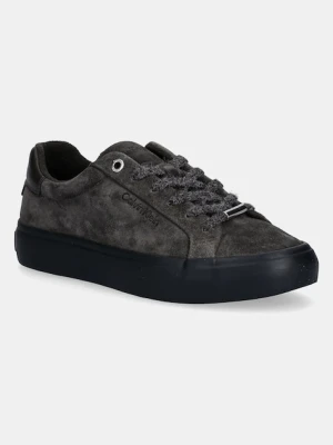 Calvin Klein sneakersy zamszowe LACE-UP SNEAKER SUEDE/WL CK damskie kolor zielony HW0HW02679