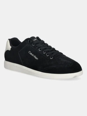 Calvin Klein sneakersy zamszowe LOW CUPSOLE LACEUP SU czarny