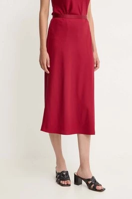 Calvin Klein spódnica kolor bordowy midi rozkloszowana K20K207308