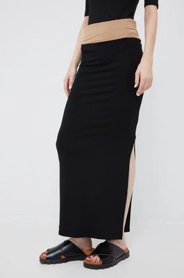 Calvin Klein spódnica kolor czarny maxi prosta