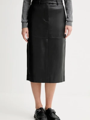 Calvin Klein spódnica kolor czarny midi prosta LV044D651G