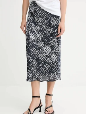 Calvin Klein spódnica kolor granatowy midi rozkloszowana LV044C621G