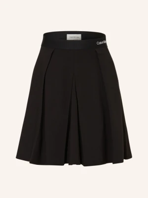 Calvin Klein Spódnica Plisowana schwarz CZARNY