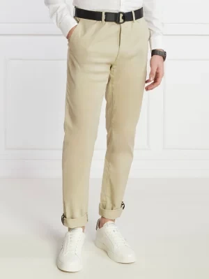 Calvin Klein Spodnie chino + pasek MODERN TWILL | Slim Fit