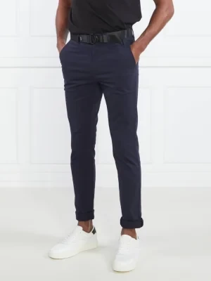 Calvin Klein Spodnie chino + pasek MODERN TWILL | Slim Fit