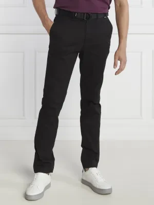 Calvin Klein Spodnie chino + pasek MODERN TWILL | Slim Fit