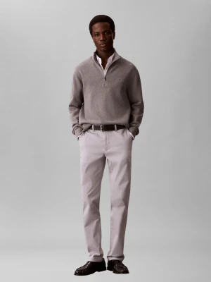 Calvin Klein Spodnie chino | Slim Fit | stretch szary
