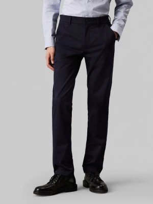 Calvin Klein Spodnie chino | Slim Fit | stretch granatowy