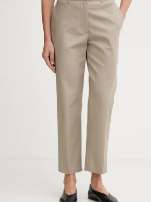 Calvin Klein spodnie chinos damskie bawełniane z elastanem beżowy