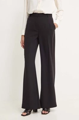 Calvin Klein spodnie damskie kolor czarny dzwony high waist K20K207155
