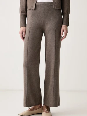 Calvin Klein spodnie dresowe damskie z wiskozą brązowy