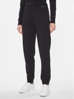 Calvin Klein Spodnie dresowe Metallic Micro Logo Jogger K20K206965 Czarny Regular Fit
