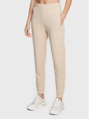 Calvin Klein Spodnie dresowe Micro Logo Essential K20K204424 Beżowy Regular Fit