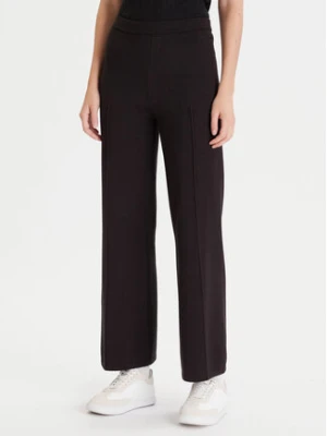 Calvin Klein Spodnie dzianinowe LV044D368G Czarny Wide Leg
