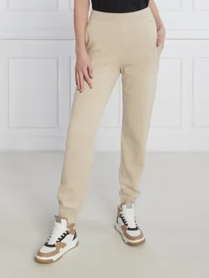 Calvin Klein Spodnie dzianinowe | Regular Fit | z dodatkiem kaszmiru