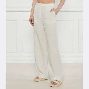Calvin Klein Spodnie | flare fit | z dodatkiem lnu
