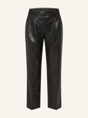 Calvin Klein Spodnie Imitujące Skórę schwarz