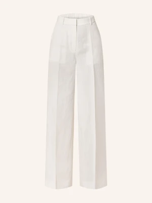 Calvin Klein Spodnie Marlena Z Dodatkiem Lnu weiss
