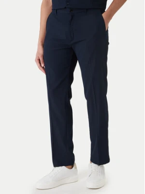 Calvin Klein Spodnie materiałowe LV04LF609G Granatowy Straight Fit