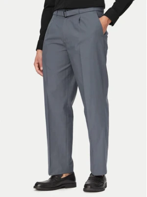 Calvin Klein Spodnie materiałowe LV04LF617G Szary Regular Fit