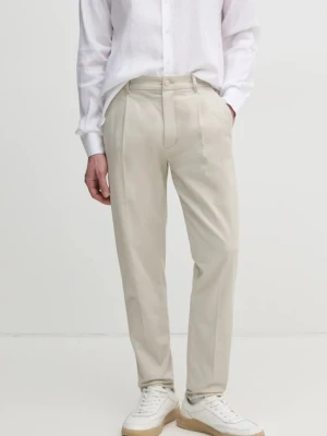 Calvin Klein spodnie męskie kolor beżowy w fasonie chinos K10K114104