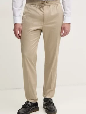 Calvin Klein spodnie męskie kolor beżowy w fasonie chinos K10K114467