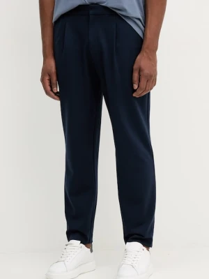 Calvin Klein spodnie męskie kolor granatowy dopasowane LV04LE613G