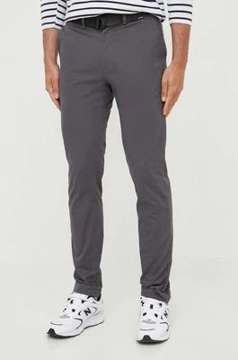 Calvin Klein spodnie męskie kolor szary dopasowane