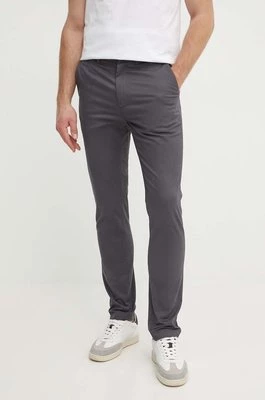 Calvin Klein spodnie męskie kolor szary dopasowane K10K113696