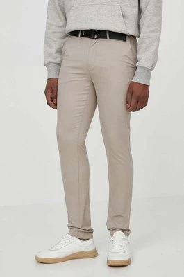 Calvin Klein spodnie męskie kolor szary proste