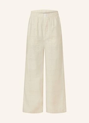Calvin Klein Spodnie Od Piżamy Z Flaneli beige